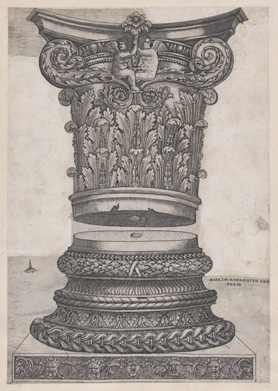 रोमन भव्यता का दर्पण: सजी हुई राजधानी और आधार, सीए। 1537., सीए। 1537 द्वारा मास्टर जीए
