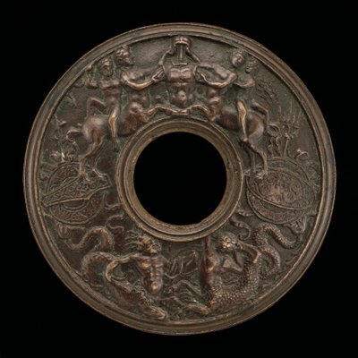 Centaurs और Tritons का एक चित्रवल्लरी। द्वारा मास्टर आईओ.एफएफ.