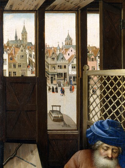 एनालिनेशन ट्रप्टिक (मेरोड अल्टारपीस), c.1427-32 (ओक पर तेल) द्वारा Flémalle के मास्टर