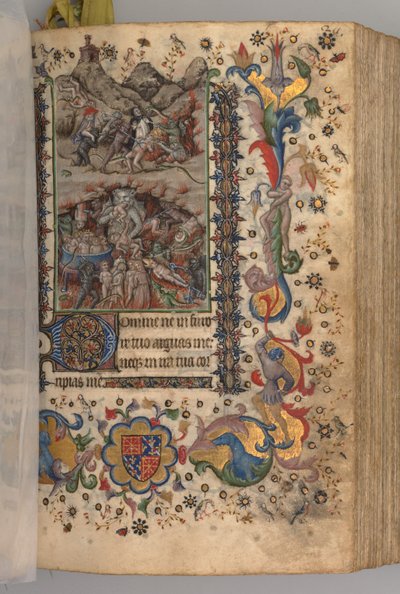 ऑवर्स ऑफ द चार्ल्स नोबल, किंग ऑफ नवरे 1361-1425: फॉल। 101r, पाठ, सी। 1405। द्वारा ब्रसेल्स के प्रारंभिक और एसोसिएट्स के मास्टर