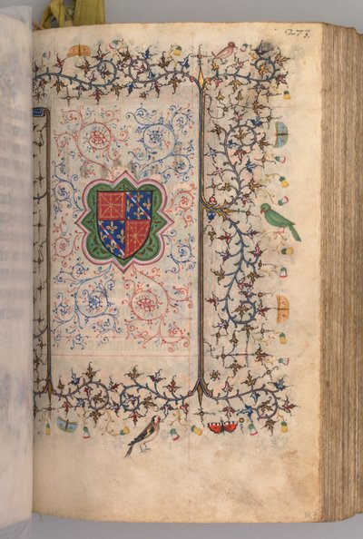 ऑवर्स ऑफ द चार्ल्स नोबल, किंग ऑफ नवरे 1361-1425: फॉल। 137r, हथियारों का कोट ..., सी। 1405। द्वारा ब्रसेल्स के प्रारंभिक और एसोसिएट्स के मास्टर