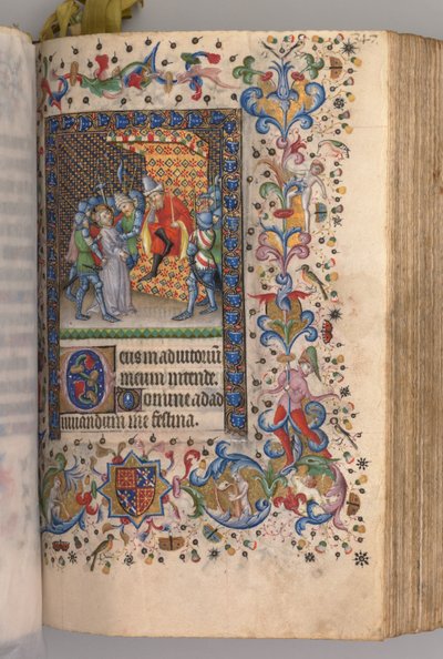 ऑवर्स ऑफ द चार्ल्स नोबल, किंग ऑफ नवरे 1361-1425: फॉल। 169r, पाइलेट से पहले क्राइस्ट, सी। 1405। द्वारा ब्रसेल्स के प्रारंभिक और एसोसिएट्स के मास्टर
