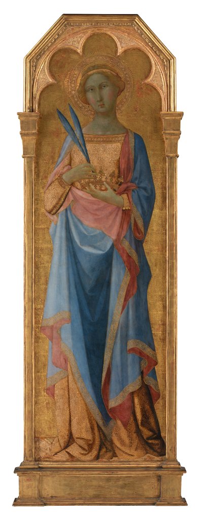 सेंट कोरोना, सी .350 (पैनल पर टेम्पर, गोल्ड ग्राउंड) rnrnrn155 x 48 द्वारा Master of the Palazzo Venezia Madonna