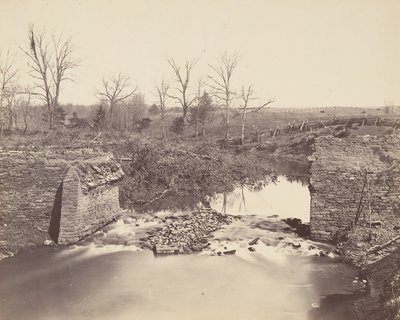 स्टोन ब्रिज - बुल रन, 1862। द्वारा मैथ्यू ब्रैडी