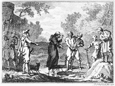 स्पेनिश कैथोलिक द्वारा 1790 में फ्लेमिश प्रोटेस्टेंट का निष्पादन द्वारा मथियास डे सल्लिथ