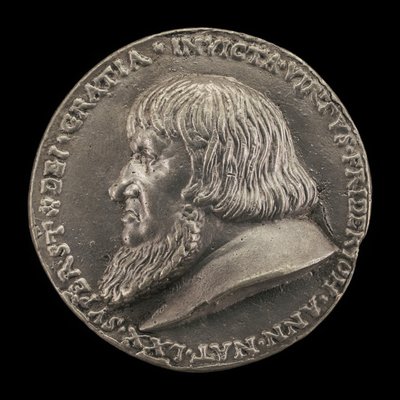 फ्रेडरिक द एल्डर, 1460-1536, ब्रैंडेनबर्ग-एन्सबैक 1486 के मार्गरेव [आगे की ओर], 1528। द्वारा मैथेस गेबेल