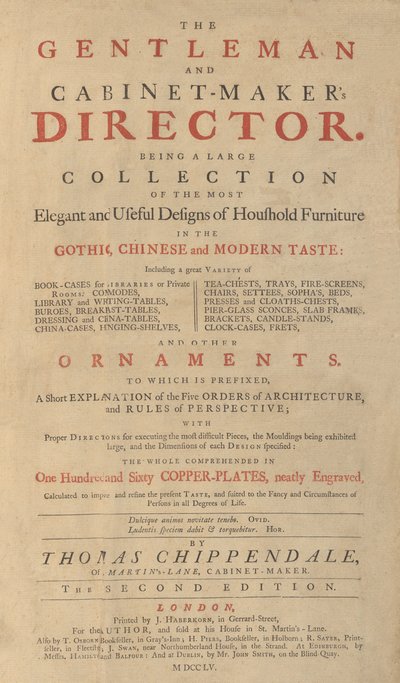 सज्जन और कैबिनेट-निर्माता के निदेशक, 1755 द्वारा टोबियास मुलर
