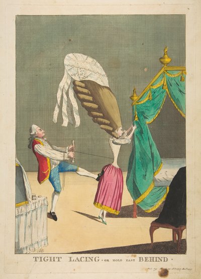 टाइट लेसिंग या होल्ड फास्ट बिहाइंड, 1 मार्च, 1777। द्वारा मैथ्यू डार्ली