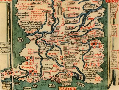 ग्रेट ब्रिटेन का मैथ्यू पेरिस का मानचित्र, c.1250, 1944। द्वारा मैथ्यू पेरिस