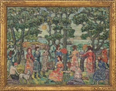 लैंडस्केप विथ फिगर्स, 1921 द्वारा मौरिस ब्राजील प्रेंडरगैस्ट