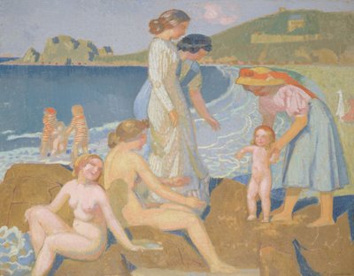 पेरोस-गुइरेक में स्नान करने वाले, सीए 1909-1912। द्वारा मौरिस डेनिस