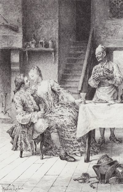मैनन लेसकॉट से दृश्य (उत्कीर्णन) द्वारा मौरिस लेलोइर