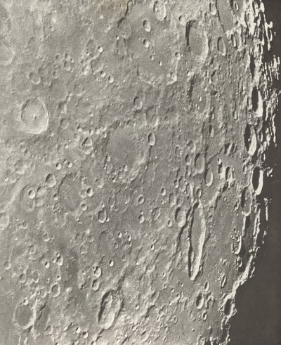 चंद्र फोटोग्राफ ब्लैंकैनस - टाइको - शिलर, 1899 द्वारा मौरिस लोवी