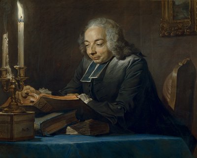 अब्बे जीन-जैक्स ह्यूबर, 1742 (पेस्टल) द्वारा मौरिस क्वेंटिन डी ला टूर