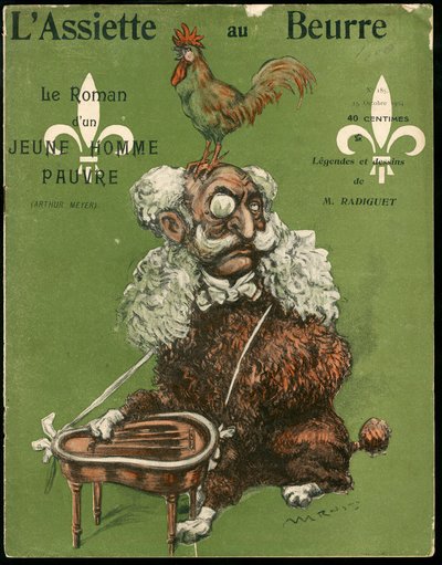 "L'Assiette au Beurre" का कवर, संख्या 185, रंगों में व्यंग्य द्वारा मौरिस रेडिगेट