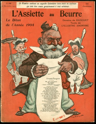 "L'Assiette au Beurre", संख्या 195, रंगों में व्यंग्य का कवर द्वारा मौरिस रेडिगेट