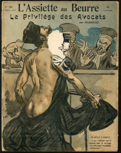 "L'Assiette au Beurre", संख्या 208, रंगों में व्यंग्य का कवर द्वारा मौरिस रेडिगेट