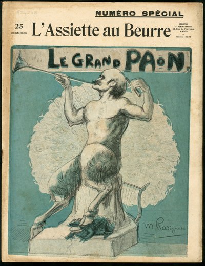 "L'Assiette au Beurre" का कवर, संख्या 465, रंगों में व्यंग्य द्वारा मौरिस रेडिगेट