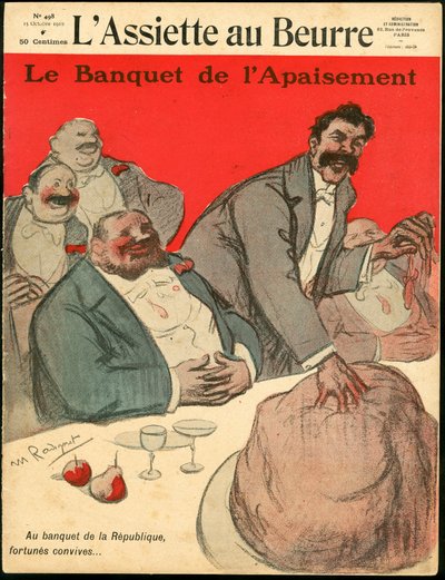 "L'Assiette au Beurre", संख्या 498, रंगों में व्यंग्य का कवर द्वारा मौरिस रेडिगेट