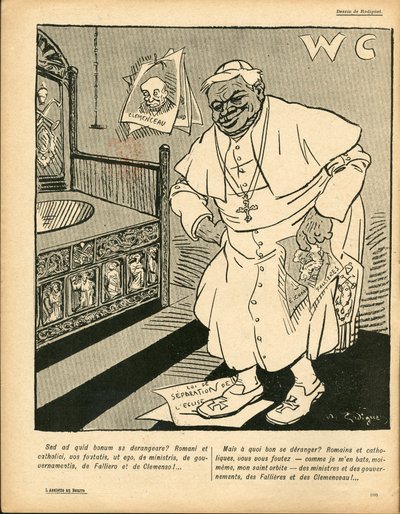 L'Assiette au Beurre, संख्या 283, B&W . में व्यंग्य द्वारा मौरिस रेडिगेट