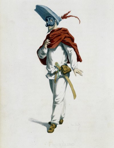 Fritellino "" Masques et boufons "" (इतालवी कॉमेडी) से, मौरिस सैंड द्वारा पाठ और चित्र, A. Manceau द्वारा नक़्क़ाशी, जॉर्जेस सैंड, पेरिस द्वारा प्रस्तावना, मिशेल लेवी फ्रेरेस द्वारा मौरिस रेत