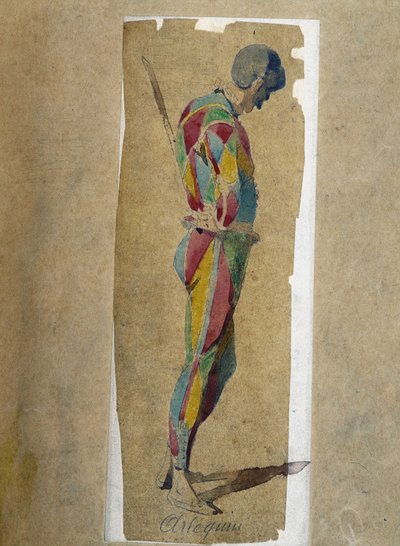 हार्लेक्विन, "" मास्क्स एट बफ़न्स"" (इतालवी कॉमेडी) से, मौरिस सैंड द्वारा पाठ और चित्र, ए। मैन्सौ द्वारा उत्कीर्णन, जॉर्जेस सैंड द्वारा प्रस्तावना द्वारा मौरिस रेत