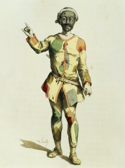 मौरिस सैंड (1823-1889) द्वारा 1570 में हार्लेक्विन द्वारा मौरिस रेत