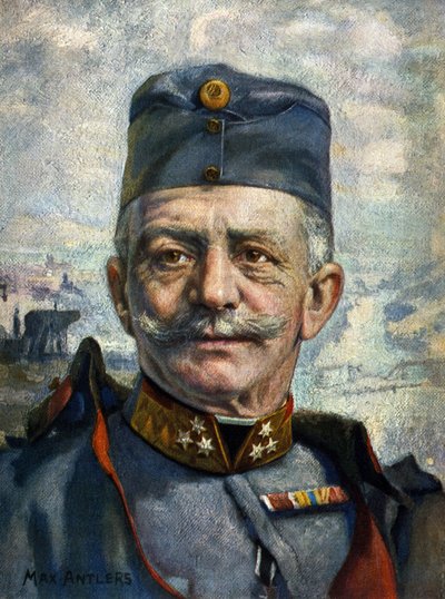 कॉनराड वॉन हॉटज़ेंडोर्फ (1852-1925) का पोर्ट्रेट, ऑस्ट्रो-हंगेरियन आर्मी का मारेचल ”(ड्राइंग) द्वारा मैक्स एंटलर