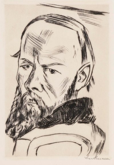 दोस्तोवस्की II, 1921। द्वारा Max Beckmann