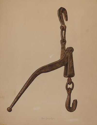 लॉग लोड टाइटनर, 1939। द्वारा मैक्स फ़र्नेकेस