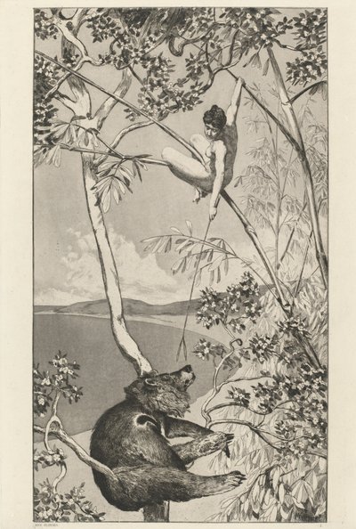 Bear and Elf Bär und Elfe: pl.1, 1881 में प्रकाशित। द्वारा मैक्स क्लिंगर