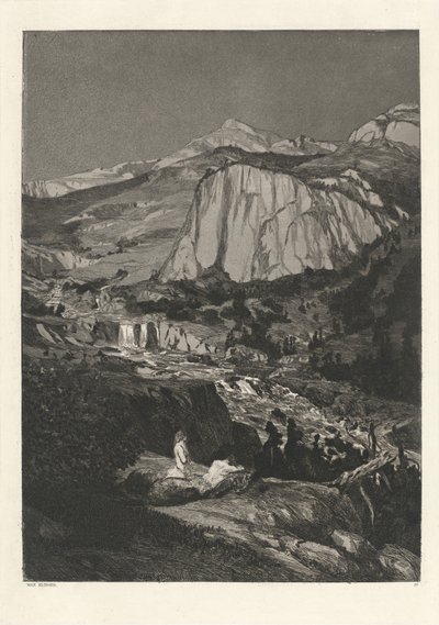 चाँदनी रात मोननाच्ट: pl. 4, 1881 प्रकाशित। द्वारा मैक्स क्लिंगर