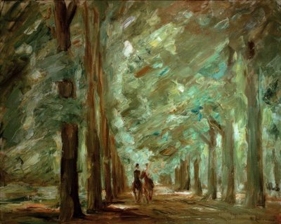 दो सवारों के साथ Sacrow में एवेन्यू द्वारा Max Liebermann