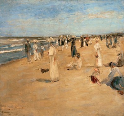 Noordwijk, 1911 में समुद्र तट। द्वारा Max Liebermann