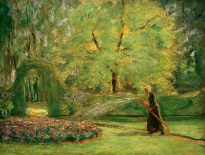 Blumensprengerin के साथ पीछे के बगीचे में रोंडेल द्वारा Max Liebermann