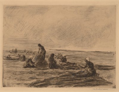नेट्स की मरम्मत, 1894। द्वारा मैक्स लिबरमैन