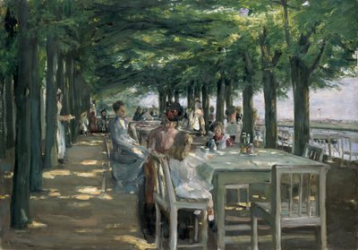 एल्बे पर Nienstedten में रेस्तरां याकूब में छत द्वारा Max Liebermann