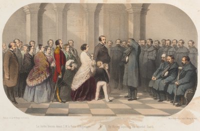 महारानी विक्टोरिया और प्रिंस अल्बर्ट ने क्रीमिया के दिग्गजों से मुलाकात की, 1855 के लगभग द्वारा मैक्स और शिमोन बीगर