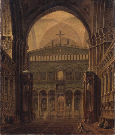 यरूशलेम में मंदिर का इंटीरियर, 1821 द्वारा मैक्सिम निकिफोरोविच वोरोबयेव