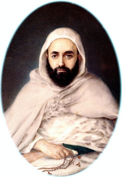 एमिर अब्द-अल-कादर का चित्रण, 1852 द्वारा Maxime David