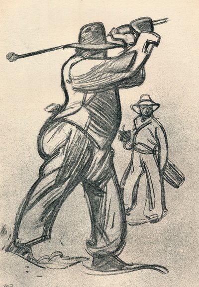 द गोल्फ प्लेयर, c1920, 1923 द्वारा मैक्सिम पियरे जूल्स डेथोमास