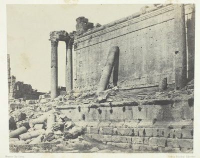 बालबेक हेलीओपोलिस, बृहस्पति का मंदिर, पूर्वी मुखौटा, सीरिया, 184951, 1852 मुद्रित। द्वारा मैक्सिम डू कैंप