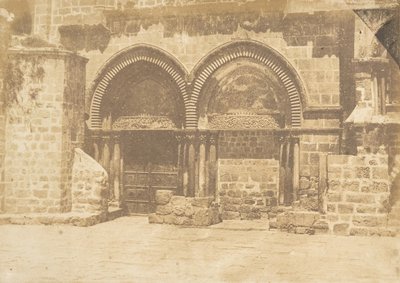 चर्च ऑफ द होली सेपुलचर का मुखौटा, जेरूसलम नंबर 1, 19 अगस्त, 1850। द्वारा मैक्सिम डू कैंप