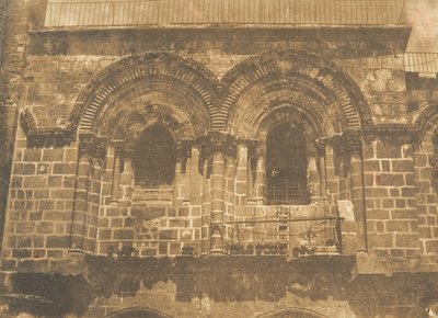 यरूशलेम नंबर 2 ऊपरी भाग, अगस्त 1850 में चर्च ऑफ द होली सेपुलचर का मुखौटा। द्वारा मैक्सिम डू कैंप