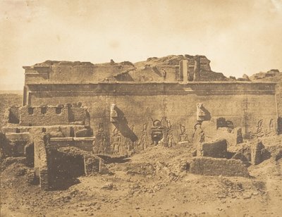 डेंडेरा टेंटिरिस के महान मंदिर का पिछला भाग, 1849-50। द्वारा मैक्सिम डू कैंप
