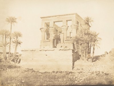ग्रेटर हाइपेट्रा या टाइफोनियम, फिलै में - पूर्व से लिया गया दृश्य, 1849-50। द्वारा मैक्सिम डू कैंप