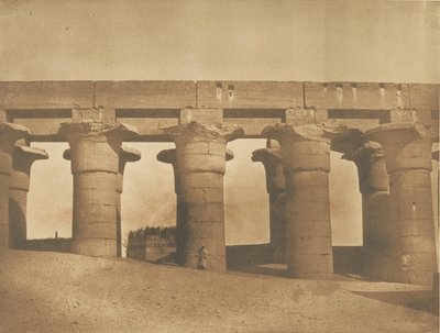 लक्सर, थेब्स, 1849-50 में, अमेनहोटेप III के महल का महान स्तंभ। द्वारा मैक्सिम डू कैंप