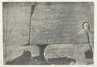 डेमोटिक इंस्क्रिप्शन, ग्रेट टेंपल ऑफ आइसिस एट फिलो, नूबिया, 184951, 1852 में छपा। द्वारा मैक्सिम डू कैंप