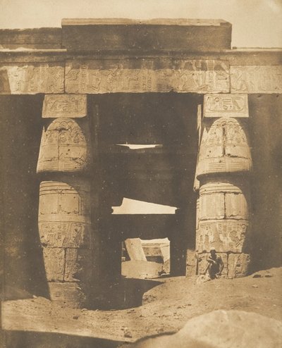खोंस के मंदिर का आंतरिक भाग, कर्णक, थेब्स में, 1849-50 द्वारा मैक्सिम डू कैंप