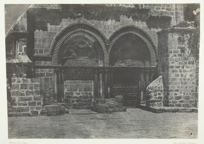 जेरूसलम, चर्च ऑफ द होली सीपल्चर, फिलिस्तीन के लोअर आर्कड्स, 184951, 1852 में छपी। द्वारा मैक्सिम डू कैंप